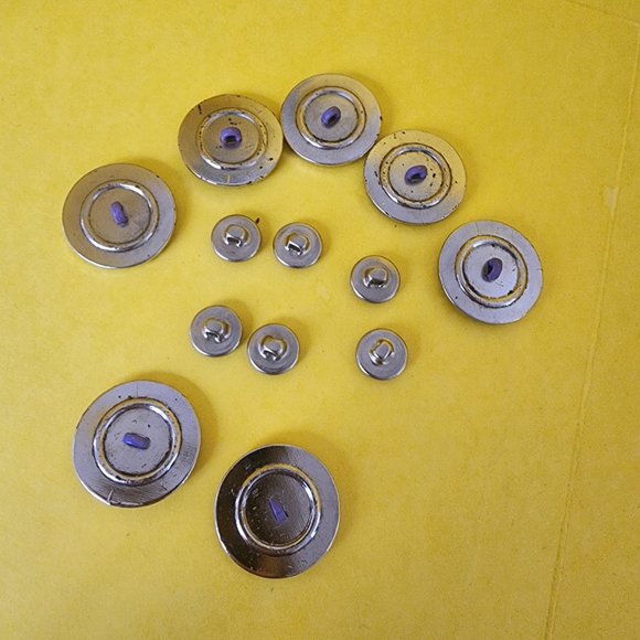 13 Buttons - Lavender & Silver, shiny Shank Vintage | eBay 13 Lavender and Silver shiny Shank Buttons Vintage  💜🧵🪡✂️